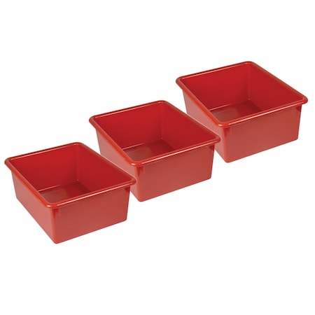 Romanoff Storage Bin, Red, 3 PK ROM16102